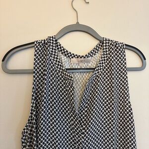 LOFT Black and White Sleeveless Top